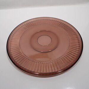 Purple Brown Glass Scalloped Decorative Serving Platter Cake Dessert Sandwiches